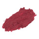 Swatch of scarlet blaze, creamy texture. Deep, plum red. 