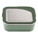 Klean Kanteen Rise Food Box - Lunch 591ml square stainless steel & silicone lunch box. Green & steel colouring.