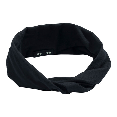 Black headband on a white background