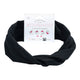 Black headband with Kooshoo packaging on a white background