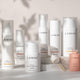 Collection of LAMAV skincare products on a neutral background