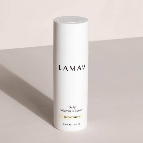LAMAV Daily Vitamin C Serum bottle on a light background