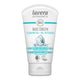 Lavera Basis Sensitiv cleansing gel tube on a white background. With aloe vera & jojoba.