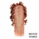 Bronze sparkle eye shadow swatch