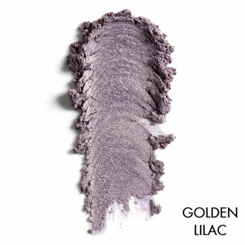Golden lilac 'shimmery soft purple' eye shadow swatch