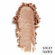 Sticky toffee 'shimmery light caramel' eye shadow swatch