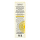 A tall, narrow product box for kids sunscreen, featuring detailed text about ingredients, usage, and benefits on a white background with a yellow accent.