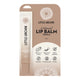 Little Urchin Natural Lip Balm Vanilla Clear in its retail packaging, featuring a beige and white design with product details and icons.