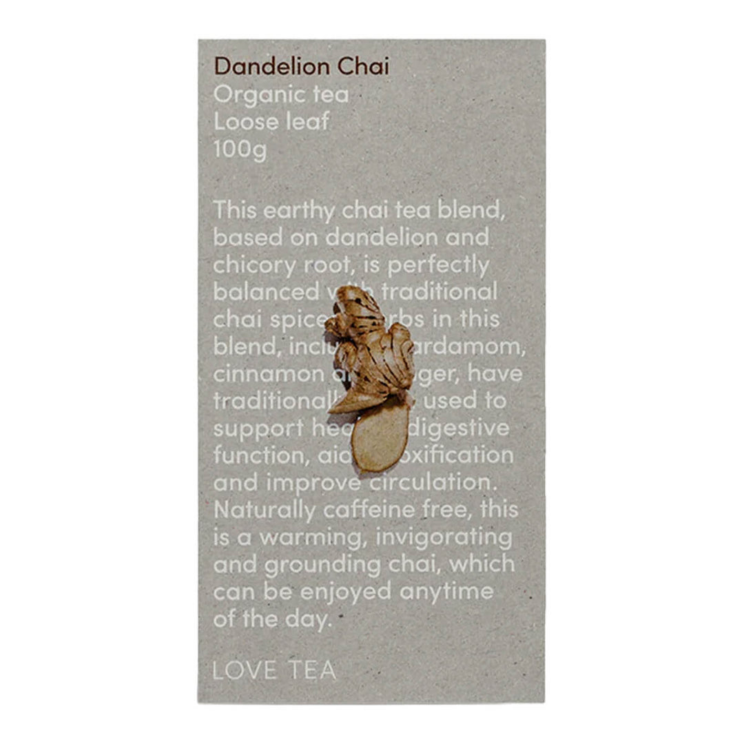 Love Tea Dandelion Chai Loose Leaf Tea | Nourished Life AU