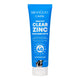 MooGoo Kids Healthy Clear Zinc Sunscreen SPF 40 in a blue squeeze tube with a white cap, featuring a cow illustration and product details on a white background.