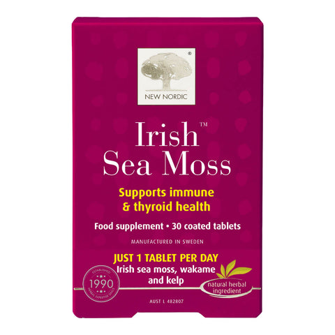 New Nordic Irish Sea Moss supplement box on white background