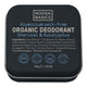 50g Noosa Basics organic deodorant cream tin with charcoal & eucalyptus flavour. Black tin on a white background. 