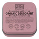 50g Noosa Basics organic deodorant cream tin with rose & frankincense flavour. Rose pink tin on a white background. 