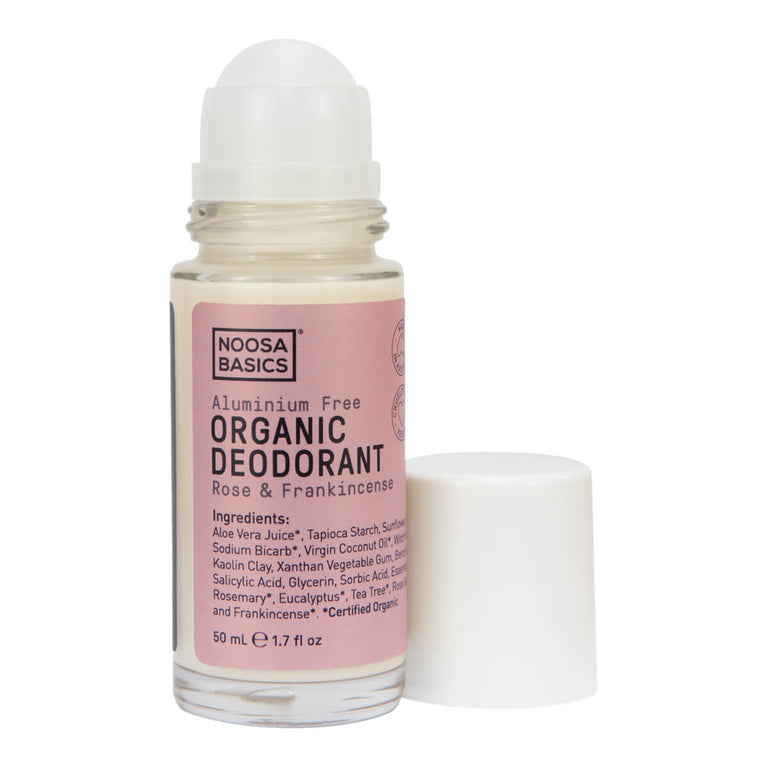 Noosa Basics Deodorant Roll On - Rose & Frankincense | Nourished Life AU