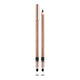 Two rose gold eye pencils with black tips on a white background.