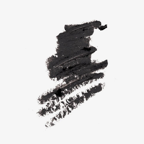 Black eye pencil swatch on a white background.