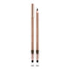 Two rose gold eye pencils with brown tips on a white background.