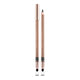 Two rose gold eye pencils with grey tips on a white background.