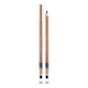 Two rose gold eye pencils with blue tips on a white background.
