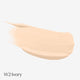 Foundation swatch labelled W2 Ivory on a light grey background.