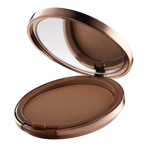 Compact Nude By Nature Pressed Matte Mineral Bronzer 10g with mirror on a white background.