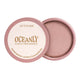 Oceanly plastic free eyeshadow - pretty in pink shade with pale pink tones on a white background.