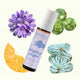 Plant Therapy Kids 'nighty night' essential oil bottle with floral and natural elements on a white background
