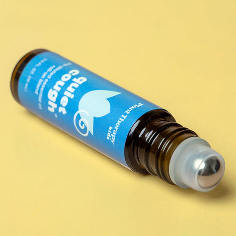 Roll-on bottle with blue label on a yellow background.