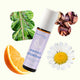 Plant Therapy Essential Roll-on Blend - Sweet Slumber 10ml with multiple images on a beige background.