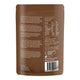 Back of 125g pouch of cacao powder with ingredients, nutritional information, and more.