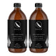 Two bottles of Qsilica Skin, Hair & Nails Original Silica Liquid on a white background.