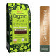 Box of Organic Hair Colour in Golden Blonde with green and brown design.