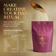 Ritua Creatine packaging with nutrition information on a beige background.