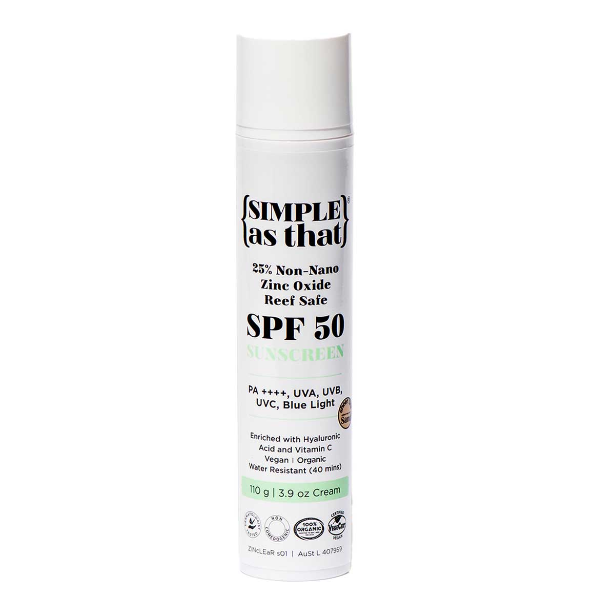 Simple As That SPF50 Adult's Sunscreen | Nourished Life AU