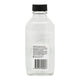 Clear bottle with black cap on a white background