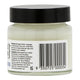 Back of vapour rub jar with a black lid and label with directions for use and ingredients.