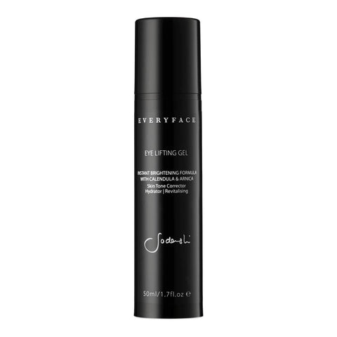 Sodashi Eye Lifting Gel in a 50ml bottle with pump. Black packaging with white text. 