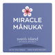 Blue packaging of Miracle Manuka sven's island botanical skin balm with a flower logo. 100g size.