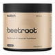 Jar of switch Nutrition beetroot powder with black lid and beige label.