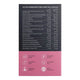 Back of Estro Healthy Hormone Support - nutritional information and ingredient list on a pink and black label.