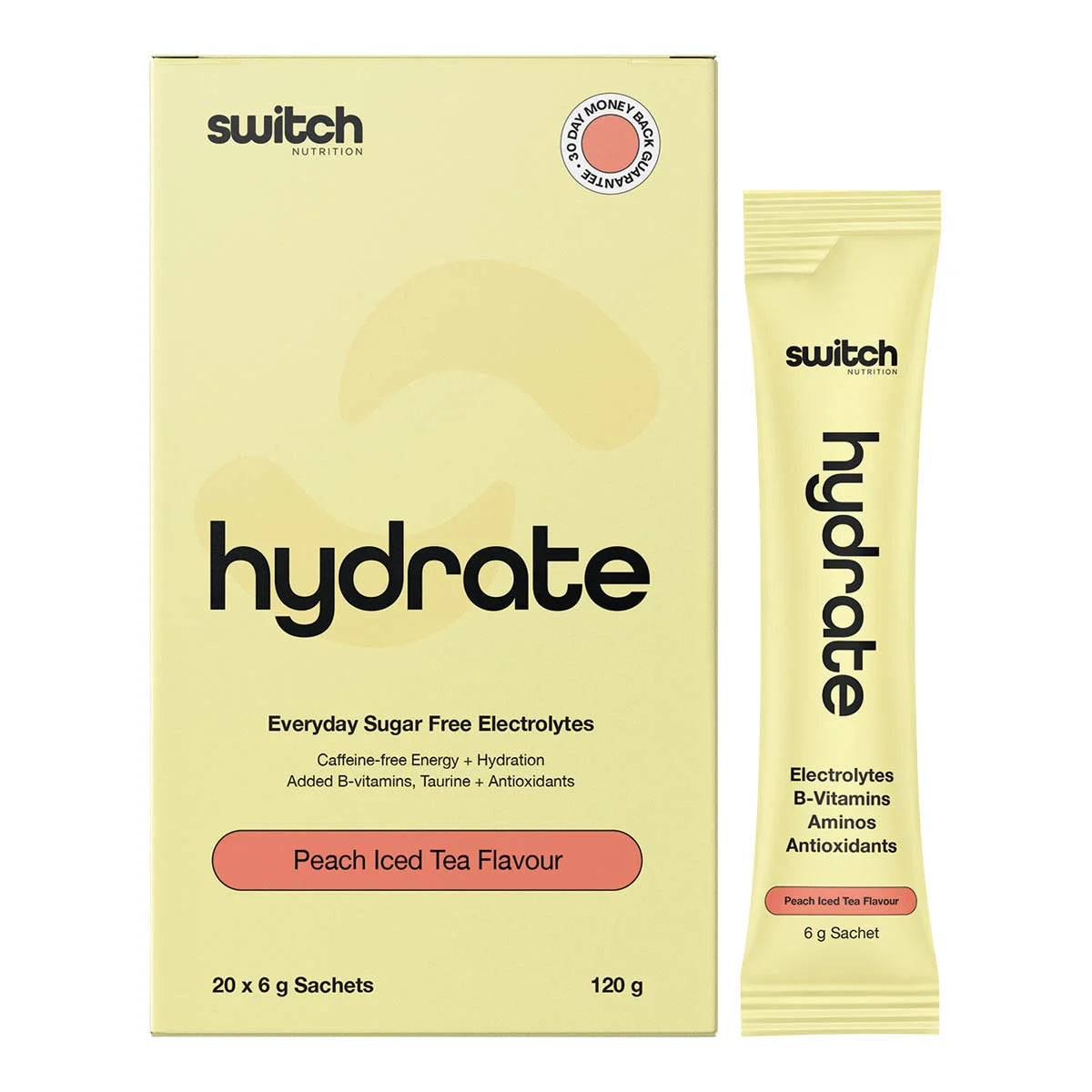 Switch Nutrition Hydrate Electrolytes - Sugar Free Peach Iced Tea ...