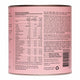 Pink 320g canister of ‘Body Electric’ by The Beauty Chef, featuring a nutrition information label.
