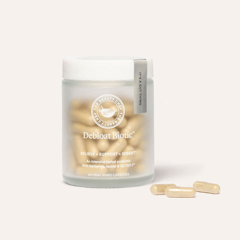 Bottle of Debloat Biotic from The Beauty Chef 60 capsules.