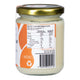 Jar with a nutrition label on a white background.
