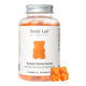 Teddi Lab Turmeric Extract Gummy container with gummies on a white background. 