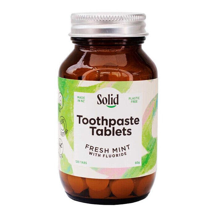 Solid Toothpaste Tablets - Fresh Mint with Fluoride | Nourished Life AU