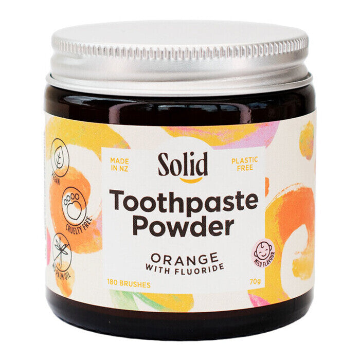 Solid Toothpaste Powder - Orange with Fluoride | Nourished Life AU