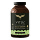 VITUS Clean Greens 180g vegan powder in a brown recyclable supplement bottle on a white background