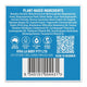 The back of Viva La Body solid conditioner box, featuring a blue background with product ingredients listed in white text, certification icons, a QR code, and a barcode.