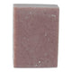 Purple lavender scrub, speckled soap bar on a white background